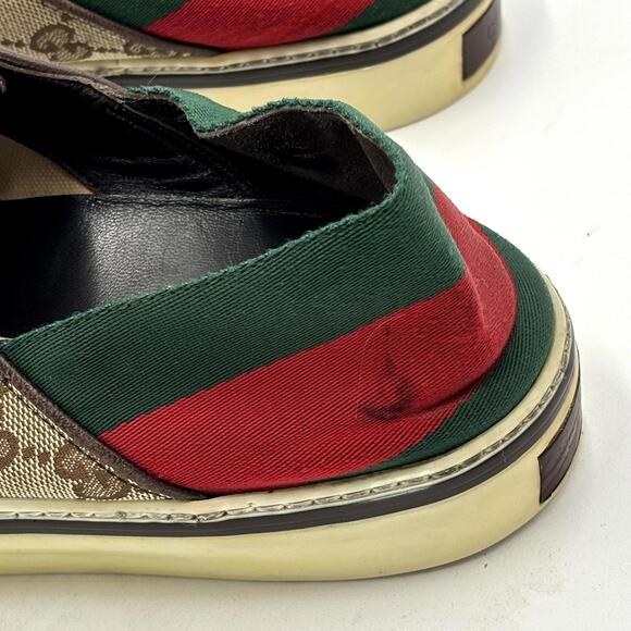 Gucci Coda Guccissima sneakers red green web - Picture 7 of 13